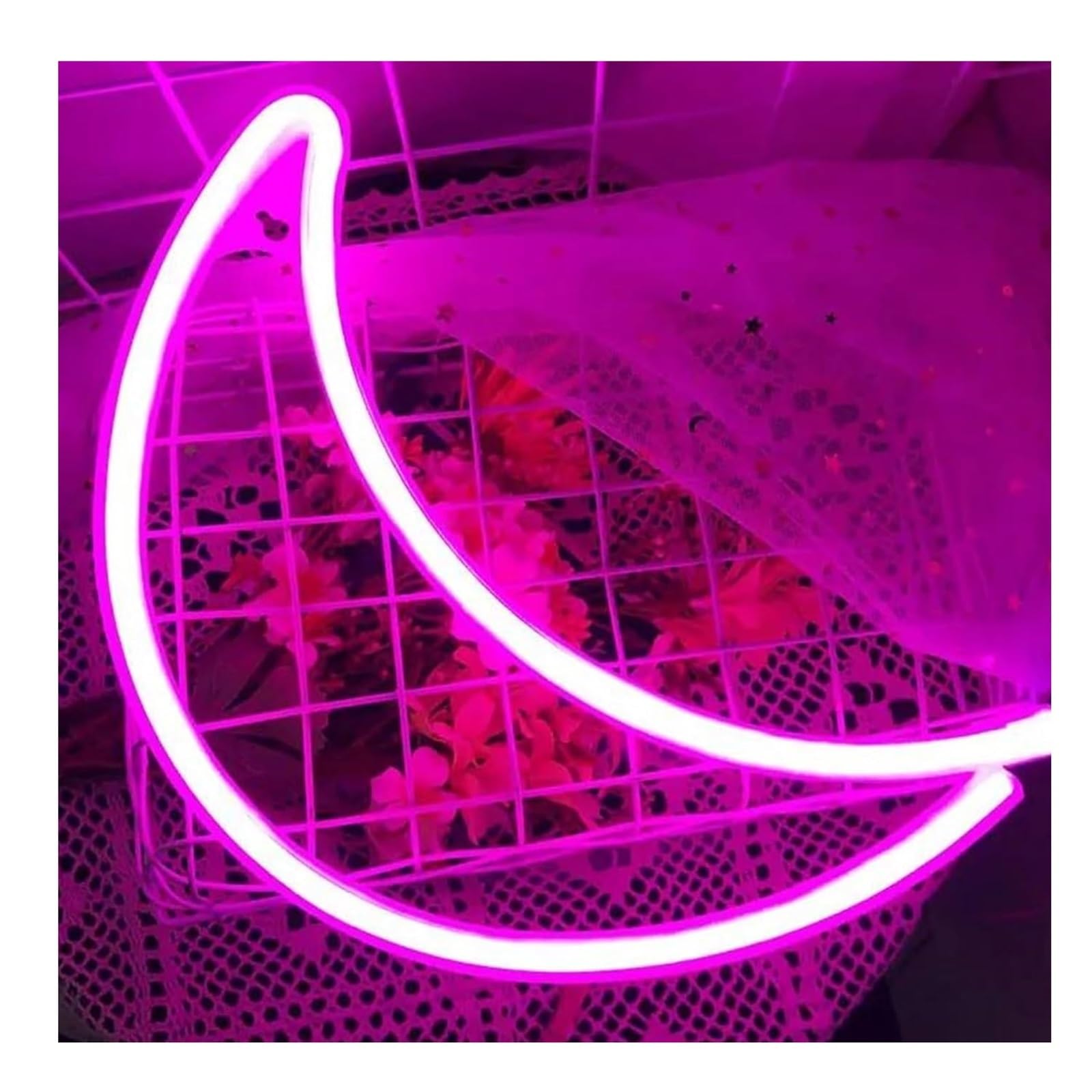 Aextroi neon Lights Sign for neon Sign Moon for Star Wall Bedroom Living Room Home(Neon-3)