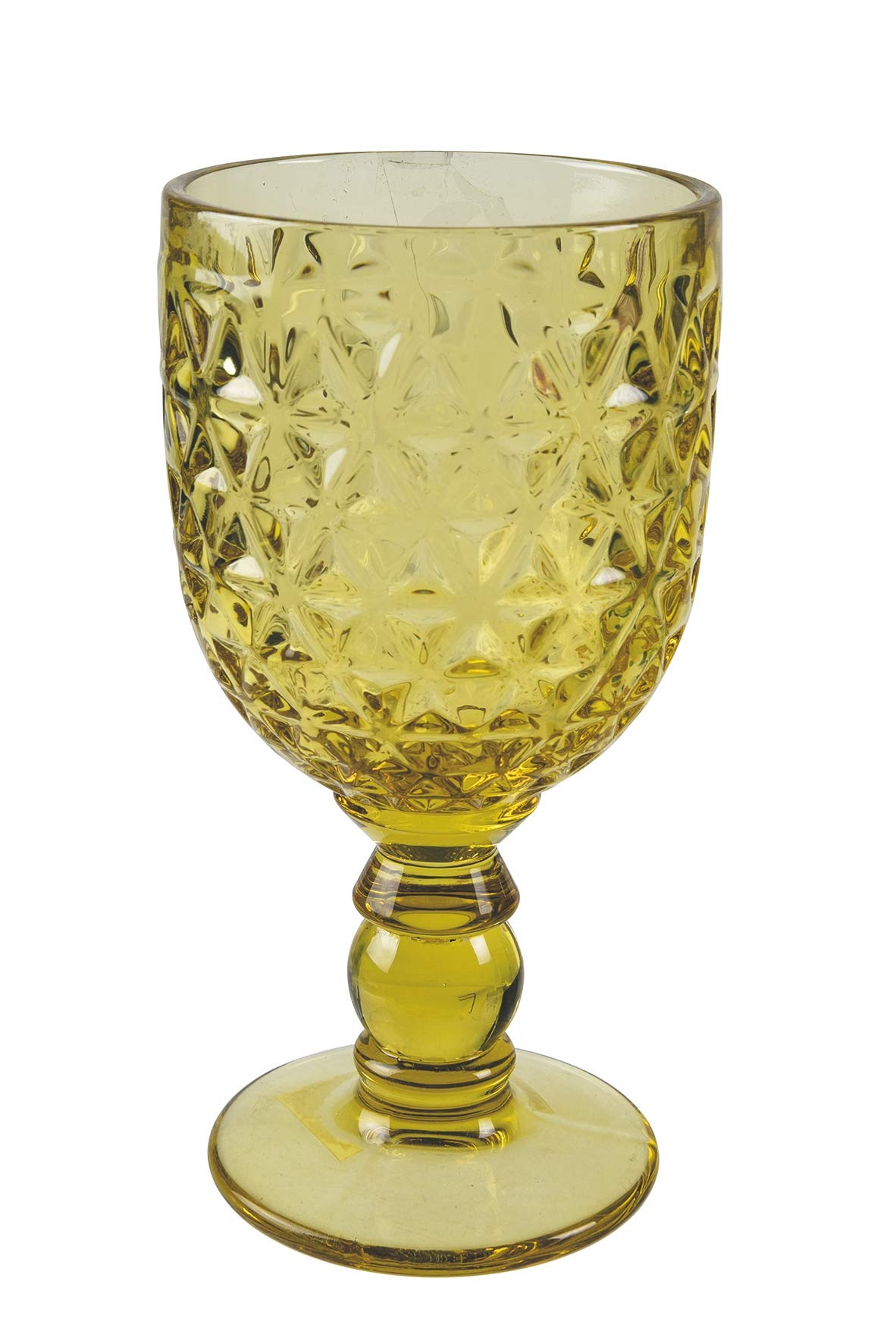 Lot de 6 verres 280 ml en verre, surface usinée, géométries