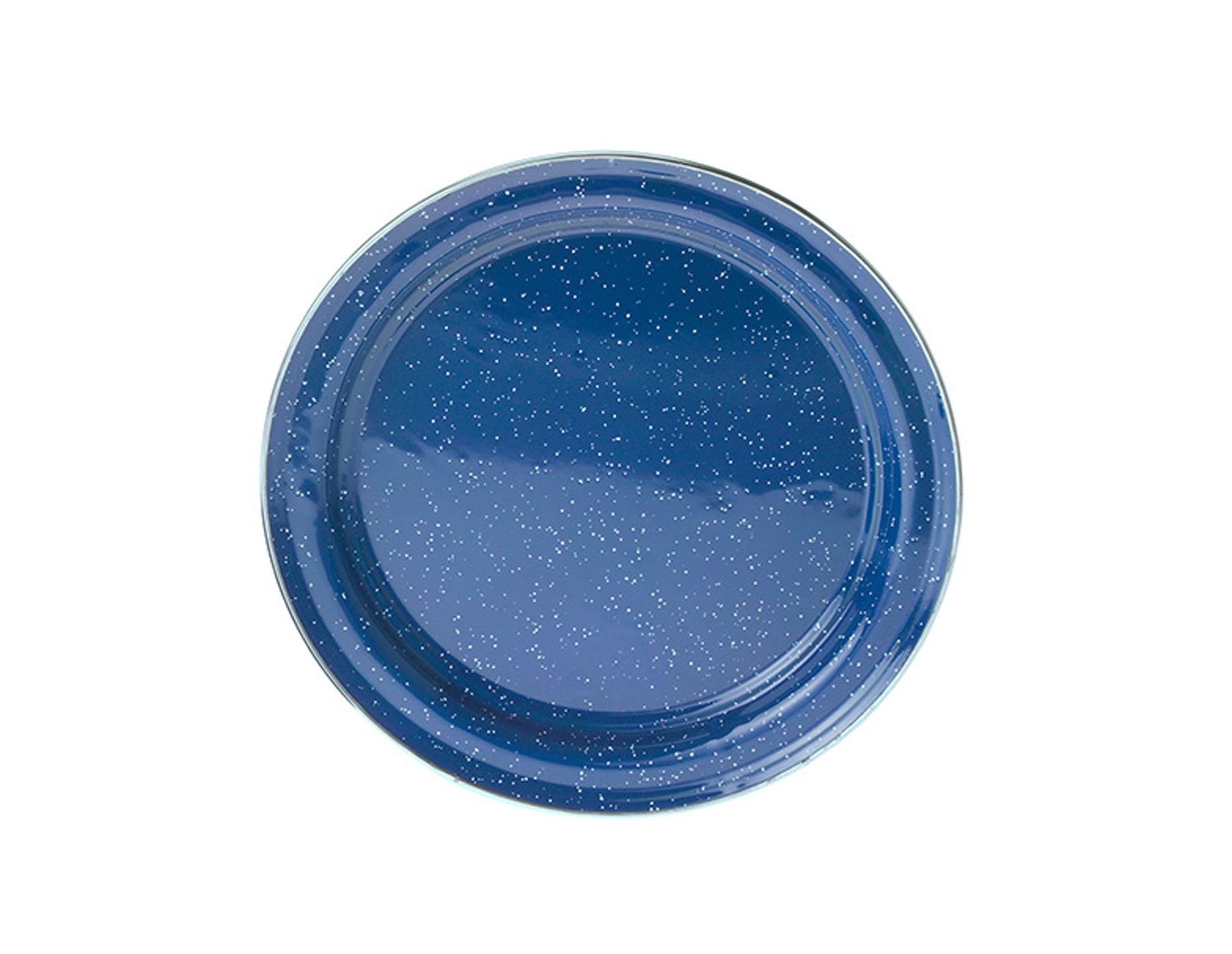 GSI Outdoors Stainless Steel Rim Blue Graniteware Salad Plate, 31522