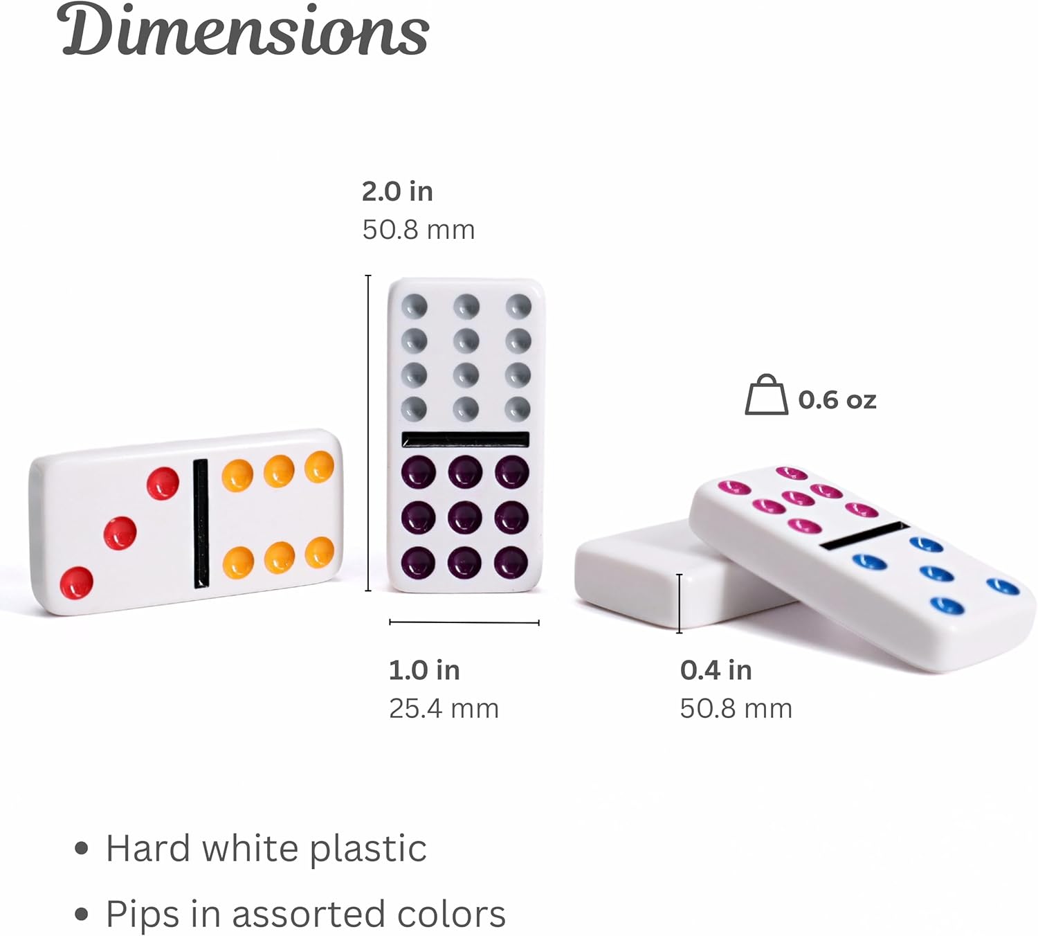 WE Games Mexican Train Dominoes, Double Twelve - Premium Ivory Tiles, Colorful Dots, Family and Adult Board Game