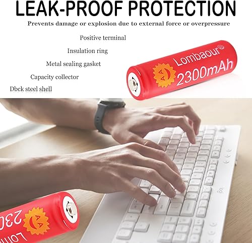 Miniatura 7 de Batería recargable NI-MH tamaño AA de 2300 mAh, baterías precargadas de 1.2 V doble A de alta capacidad para paisajismo de jardín, luces solares al