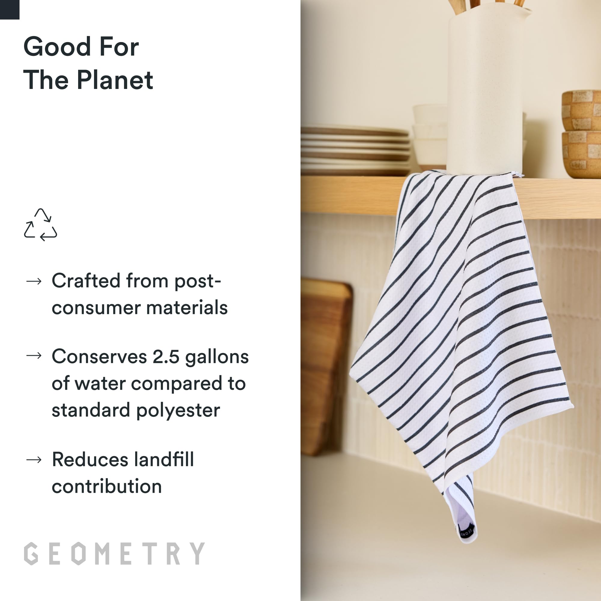 GEOMETRY Paño de cocina – Paños de microfibra de secado rápido para secado de cocina – Toalla de secado rápido de alta calidad – Lino + Full Bloomed (juego de 2 unidades)