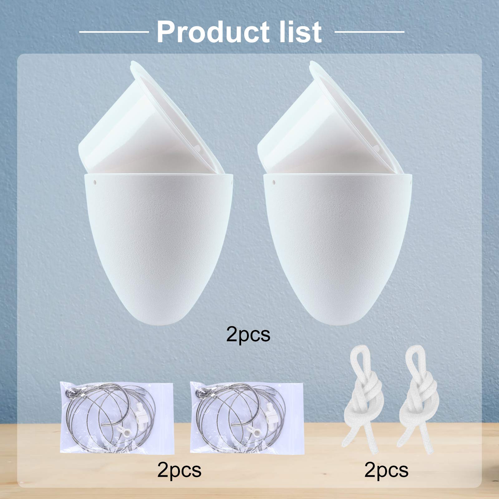 Ulikey Lot De 2 Pots De Fleurs Suspendus En Plastique - Auto-Arrosants - Décoration Intérieur Extérieur