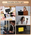 TONEOF 60 LED Selfie Light pour iPhone,2000mAh Lumière de téléphone rechargeable avec clip,3000K-6500K Clip portable sur la lumière,3 Modes d'éclairage pour les conférences vidéo,Zoom Réunions,Webcam,Laptop,Streaming,Makeup