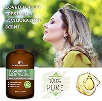 Vista 5 de Aceite esencial de eucalipto - Extra grande 4 onzas líquidas - 100% puro y natural – Aceite natural premium con gotero de vidrio