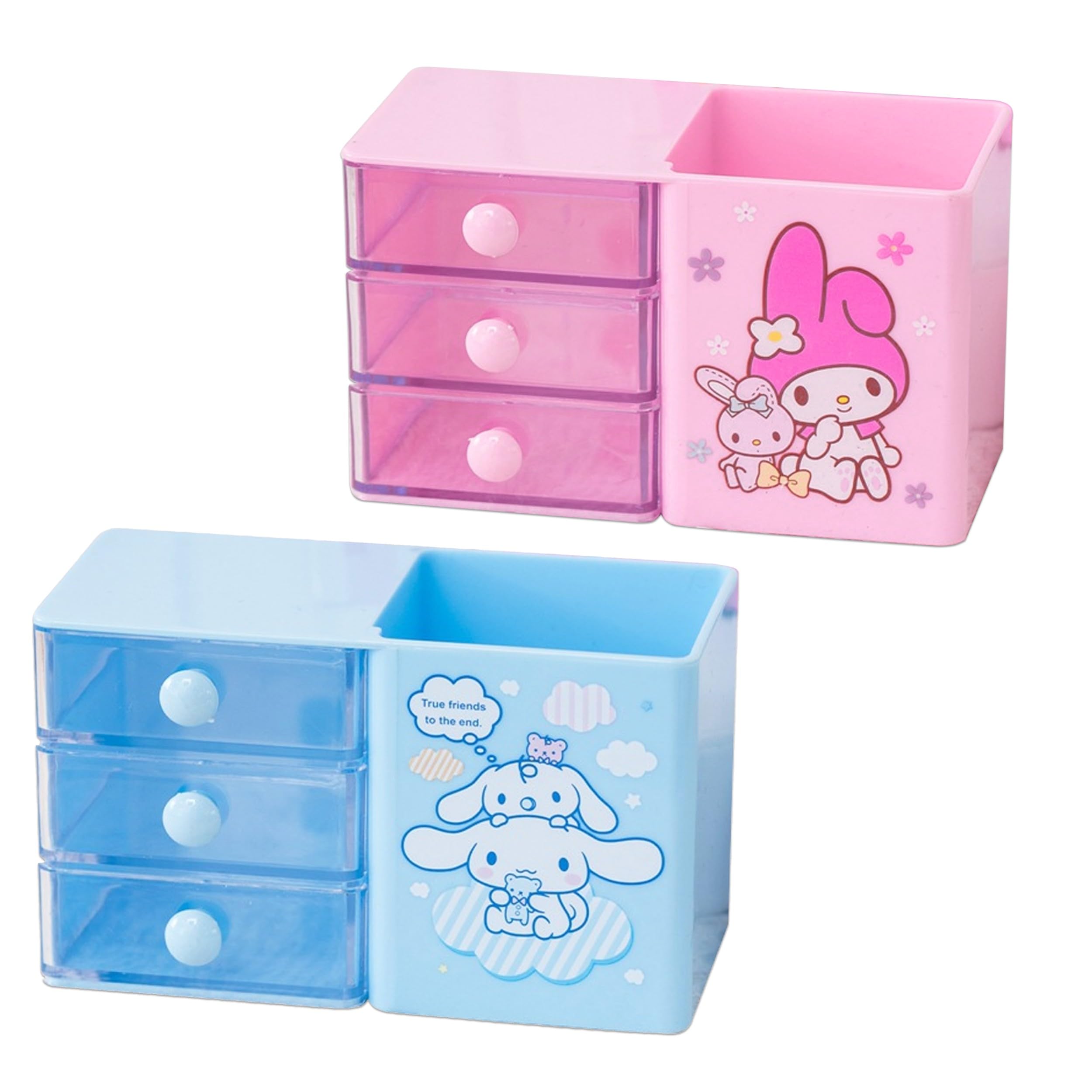 Roffatide Anime Melody Desktop Desk Office Supplies Container Pen Holder for Desk Cute Pencil Cup Pot Makeup Brush Holder Mini Box — image 1