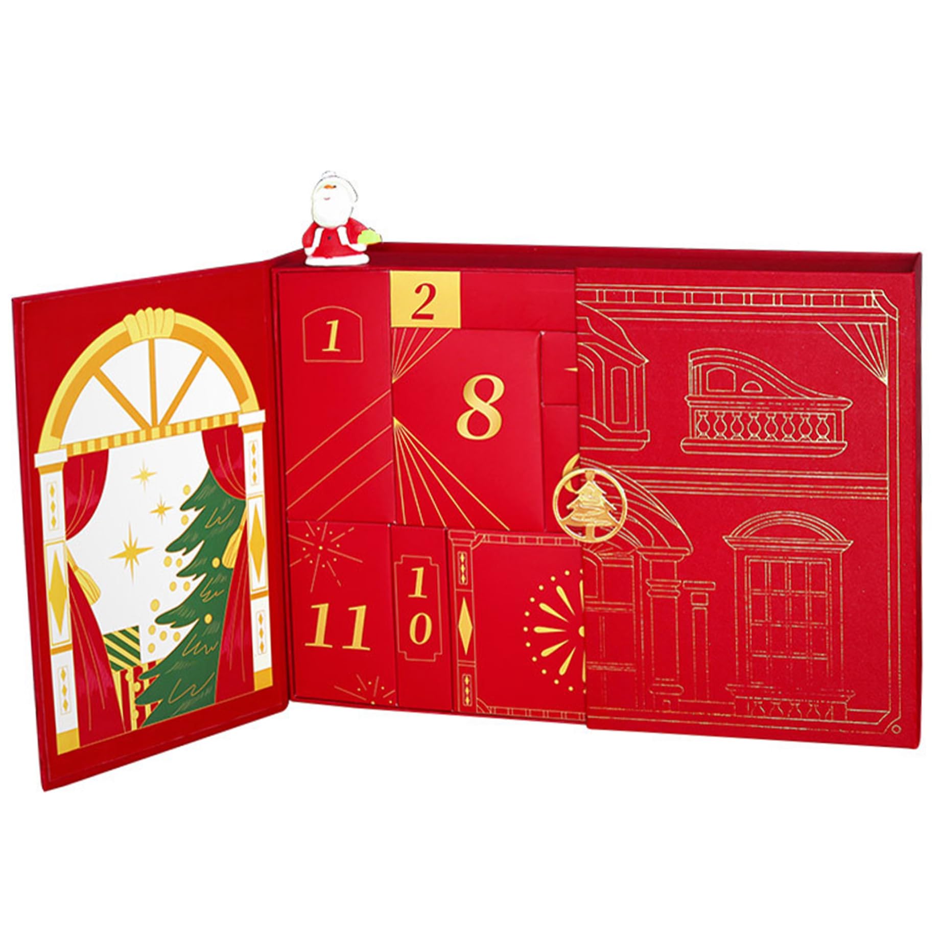 Calendari dell'Avvento vuoto per riempire il calendario vuoto dell'avvento natalizio con 12 scatole calendario riempimento fai -da -te per bambini decorazioni per le vacanze di Natale per bambini