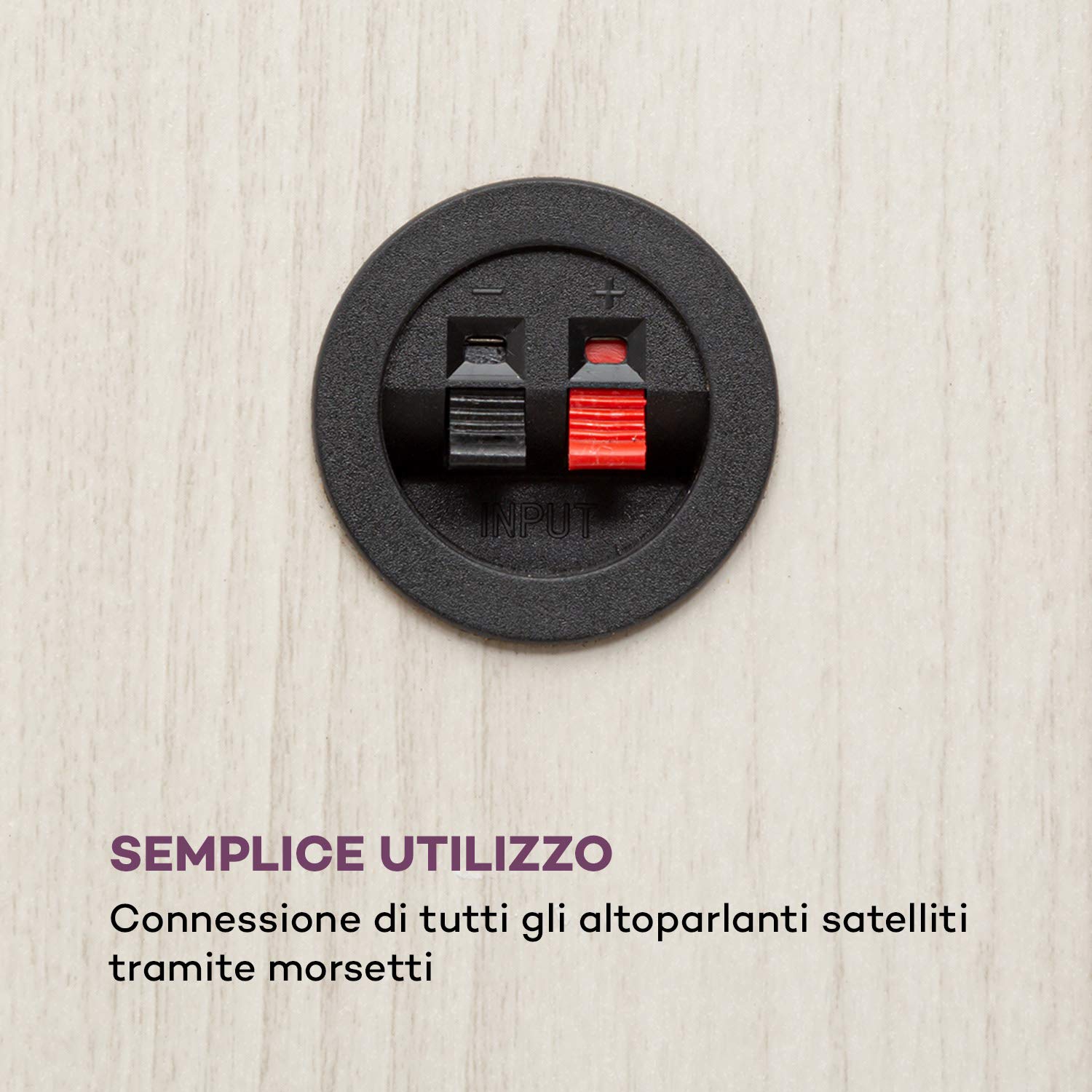 AUNA Areal Elegance - Home Theater 5.1, Impianto Surround a 5.1 Canali, Home Cinema, Potenza: 190 Watt RMS, Subwoofer: 5", 5 Altoparlanti Satellite (3"+5"), Bluetooth, USB/SD, Effetto Legno Chiaro