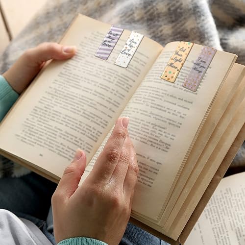 Miniatura 7 de Outus 60 marcapáginas magnéticos cristianos, citas inspiradoras, marcadores de la Biblia, marcadores magnéticos, clips alentadores con imán positivo