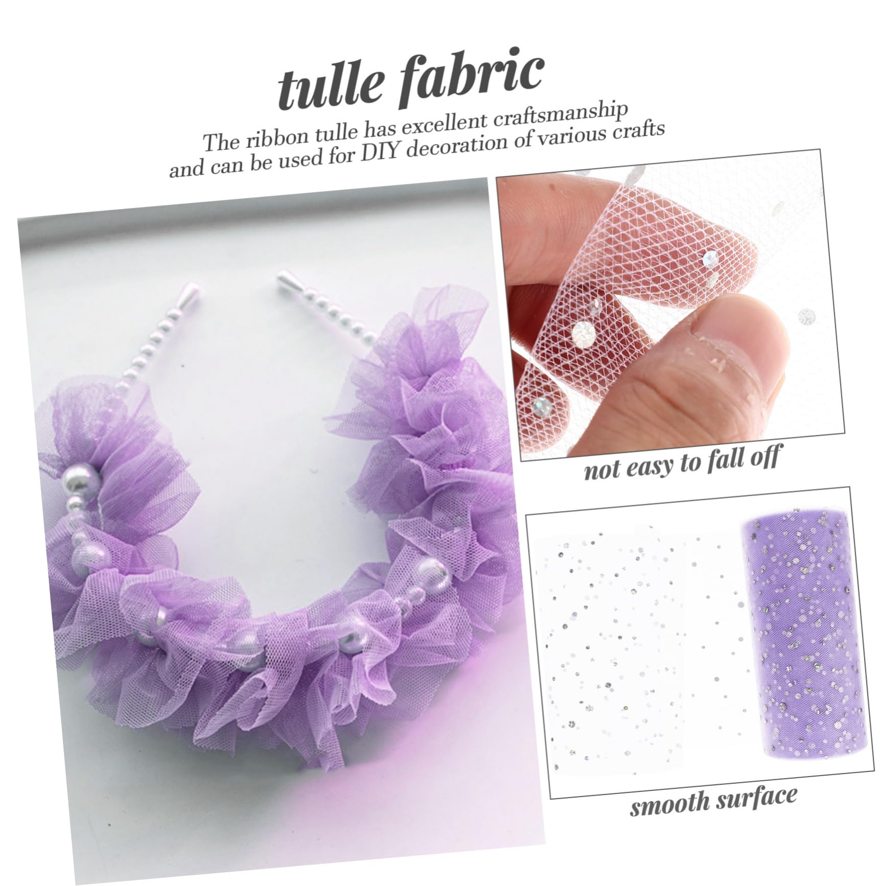 SEWACC 5rouleaux Tulle Décoratif Maille Yards De Tulle Pour Diy Décorations De Fête Mariage Et Anniversaire