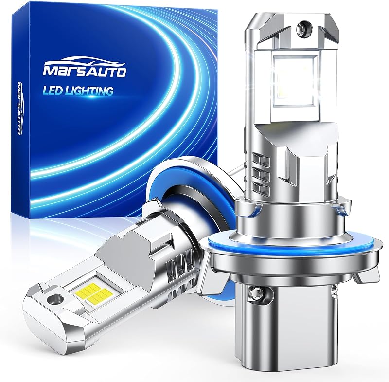Lâmpadas LED H13/9008 Marsauto M1L 6500K para luz de marcação superior – Kit com 2 unidades
