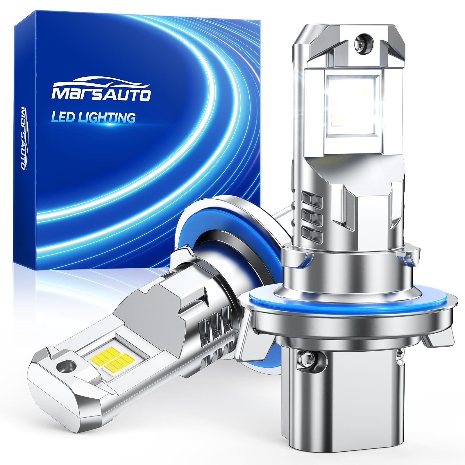 Marsauto Upgraded M1L H13/9008 light Bulb 40000LM 600% Brighter, Pack of 2