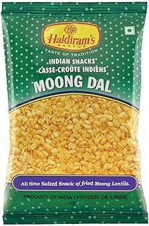 Haldiram Indian Snacks Moong Dal All Time Salted Snack of Fried Mung Lentils 150g ( 5.2 Oz )