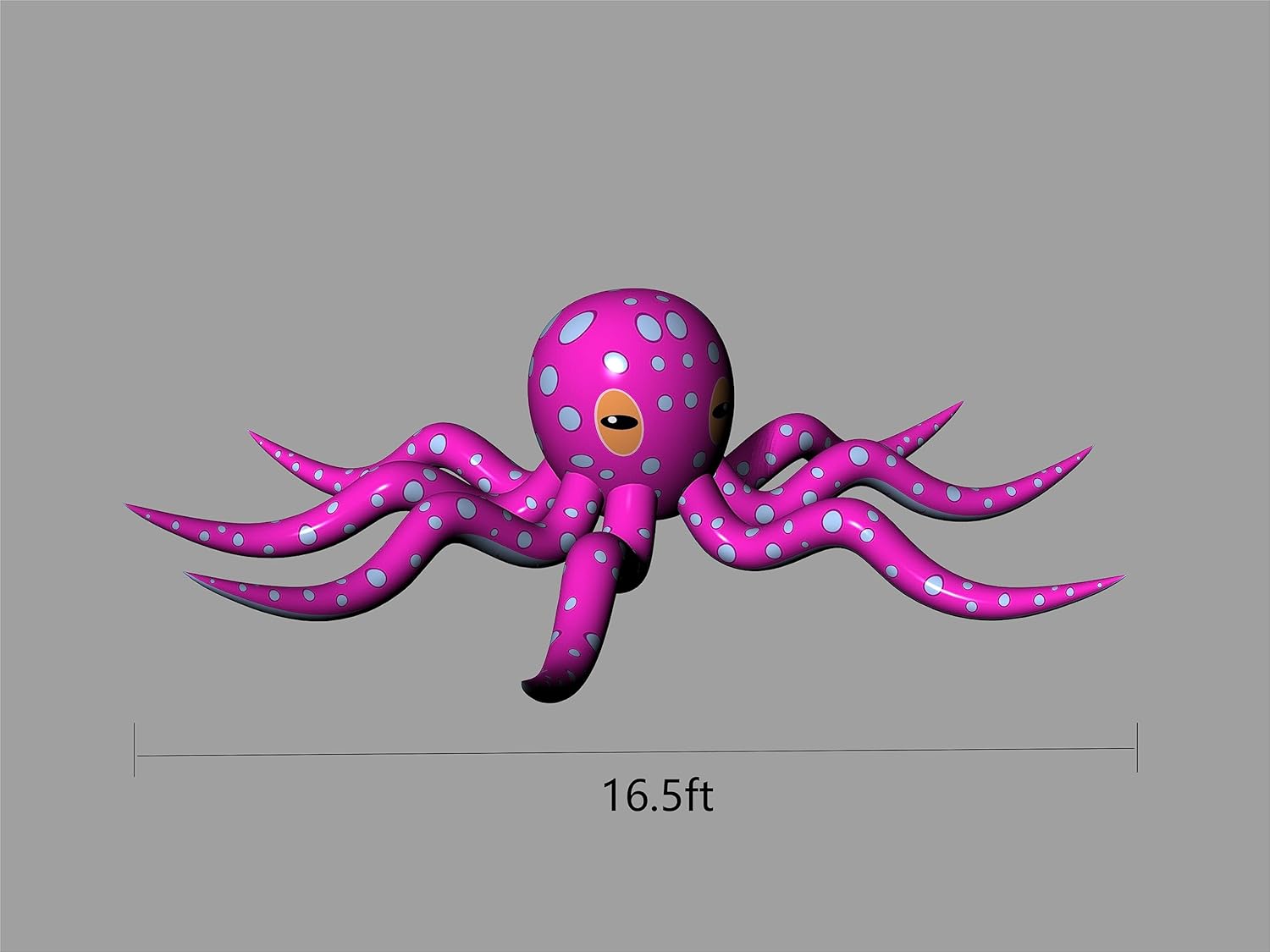 Giant Inflatable Octopus with Led Lights Hanging Ocean Sea Animal for Party Decoration 16.5ft Diax4.5ft High
