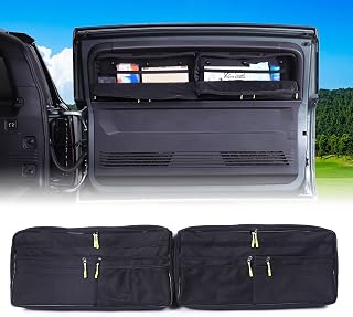 Yinanlutos Trunk Organizer Tailgate Storage Bag Compatible with Hummer EV SUV 2024 2025 2026 Back Door Window Cargo Organizer Bag Interior Accessories 2Pcs
