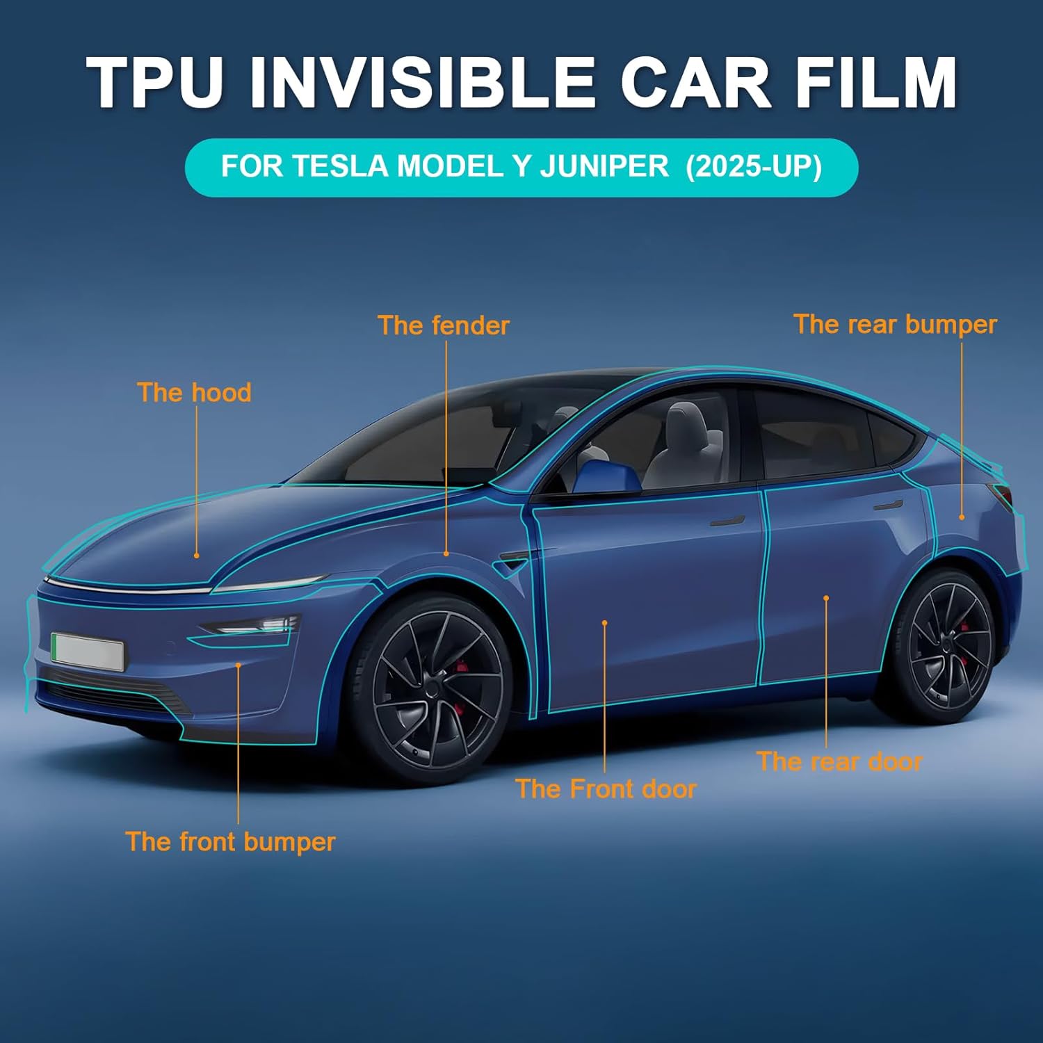 for 2025 2026 Tesla Model Y Juniper Precut Paint Protective Film 8.5 Mil TPU PPF Clear Car HD Scratch Exterior Accessories