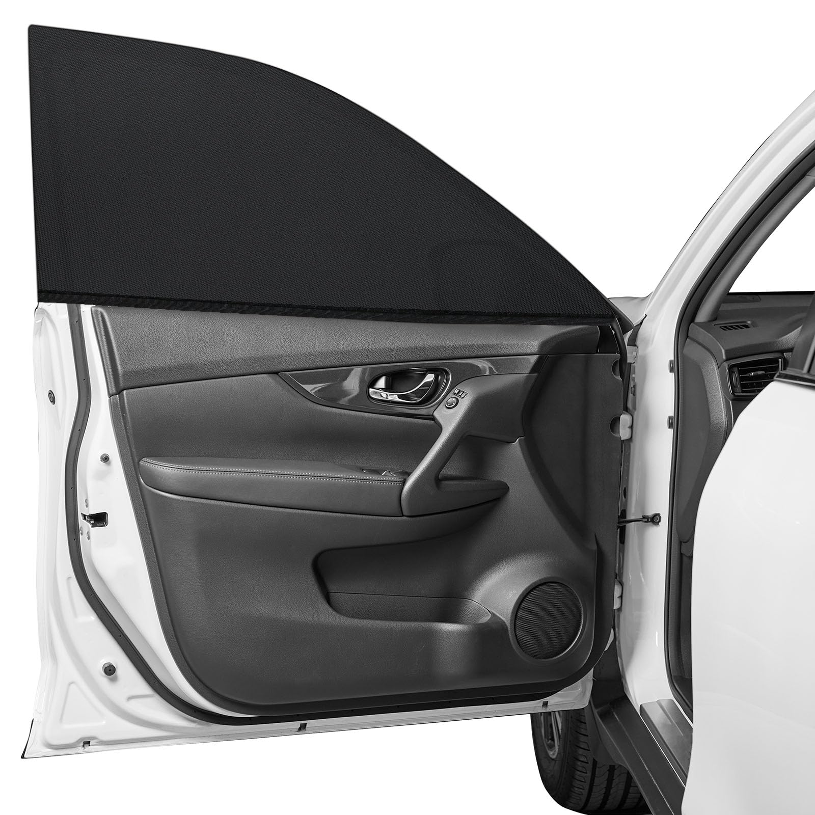 Car Window Shades, 2 Pack Breathable Mesh Side Car Window Sun Shades, Stretch Car Window Screens for Baby/Camping Heat Block UV Protection, Back Window Covers for Car, Truck, SUV, Van-(Large 49"x22")