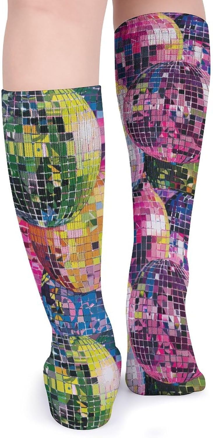 5 Pairs Knee High Socks Collage Ball Long Tube Boot Seamless Toe