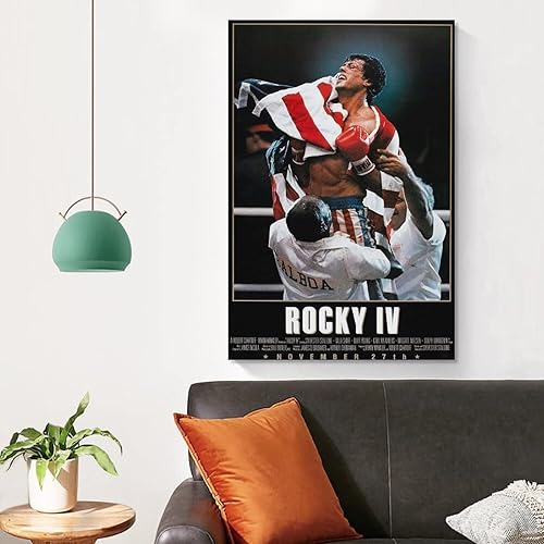 Miniatura 4 de SUANQ Rocky - Póster de 4 películas, pintura decorativa, lienzo, arte de pared, póster de sala de estar, dormitorio, pintura de 12 x 18 pulgadas