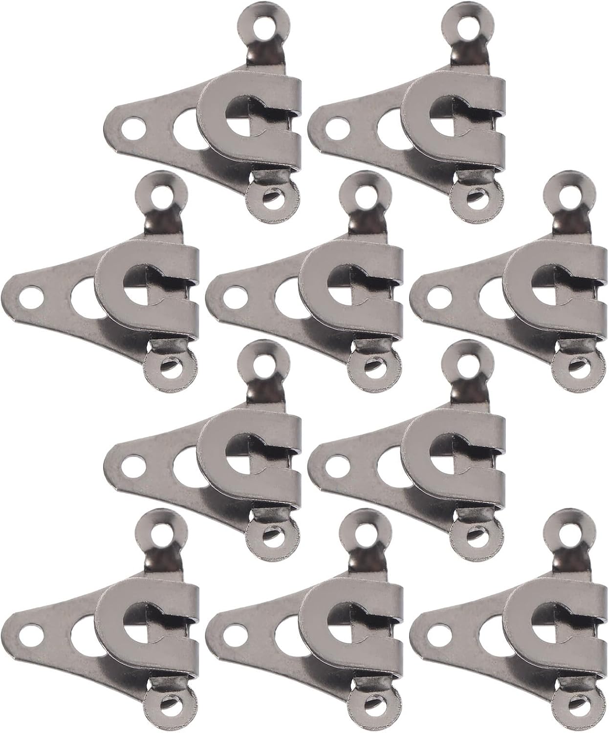 Metal Pant Hooks and Bar Set for Sewing Fastening 10 Sets Black