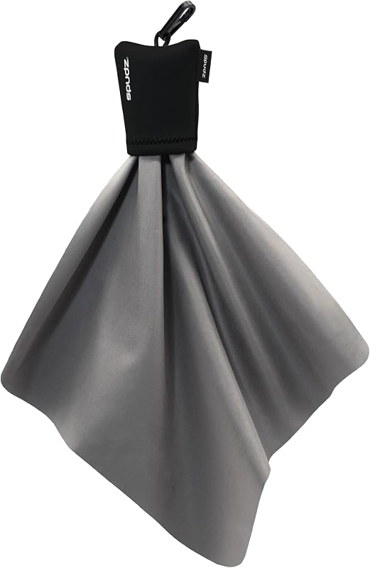 Classic Microfiber Lens Cleaner – Clip-On Pouch, Washable – for Binoculars, Scopes, Glasses, Screens | Classic | Black, 10 x 10 Inch