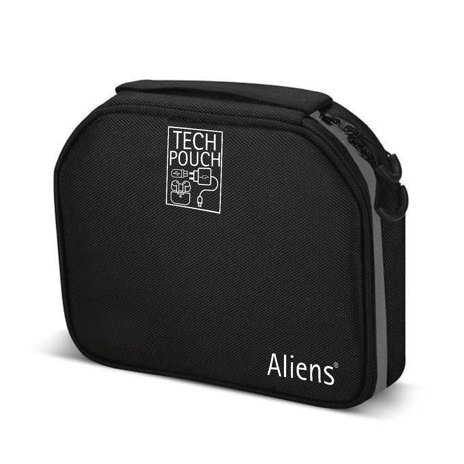 Aliens Gadget Travel Tech Organizer Case Bag Pouch Multi mesh Pocket Polyester Water-Repellent with Hanging Hook for Electronic, ipad, Laptop, PC Accessories, Toiletry Organiser, Cosmetic Travel Kit-image-9