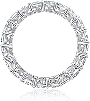 Vista 2 de Tienda Collection Anillo de plata de ley con corte princesa hecho con circonita cúbica Infinite Elements