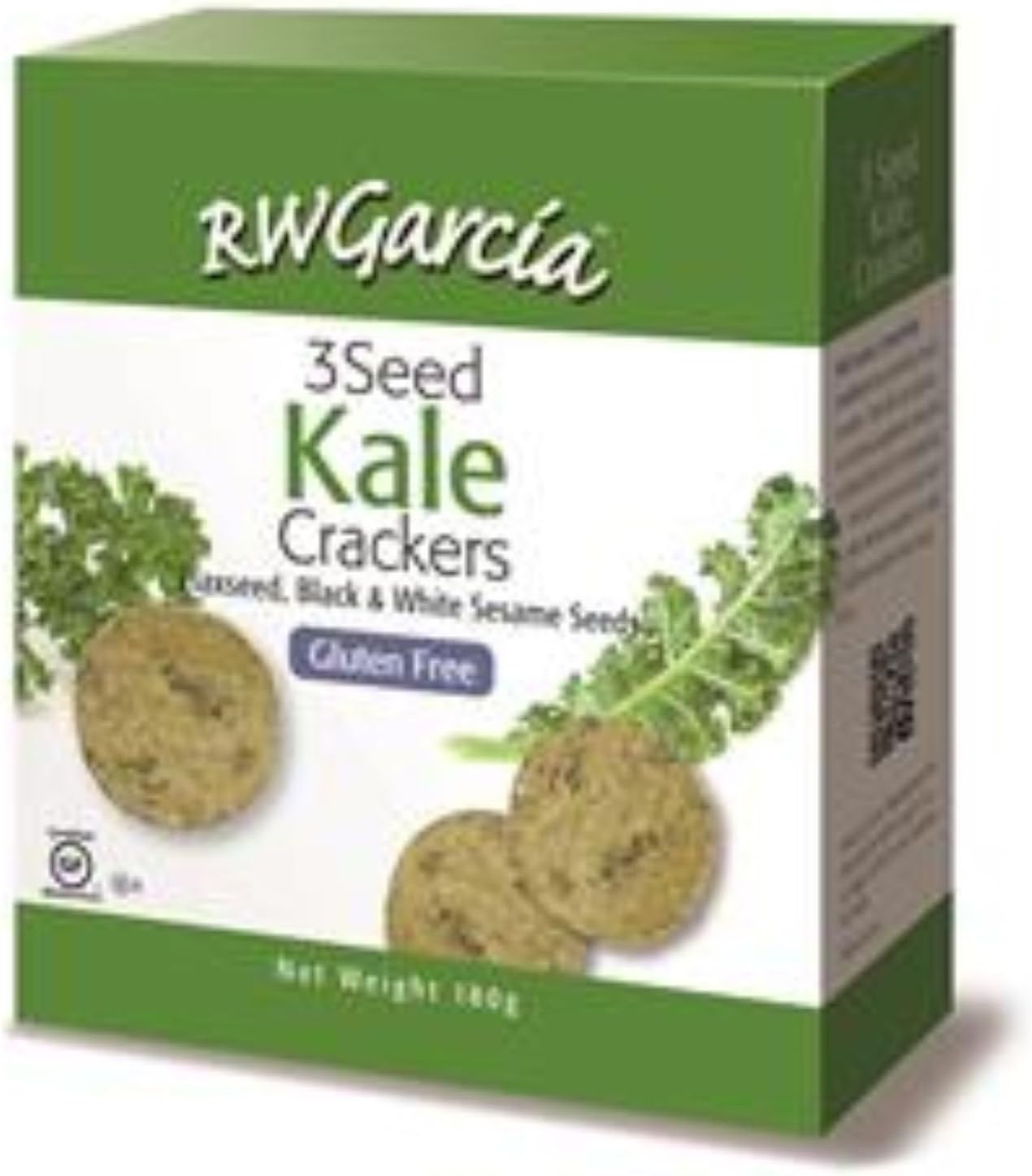 RW Garcia Kale 3 Seed Crackers 180g (Pack of 6)