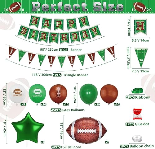 Miniatura 7 de Paquete de 229 decoraciones de fiesta de cumpleaños de fútbol, suministros para fiestas de fútbol, decoración de fiesta de fiesta de juegos