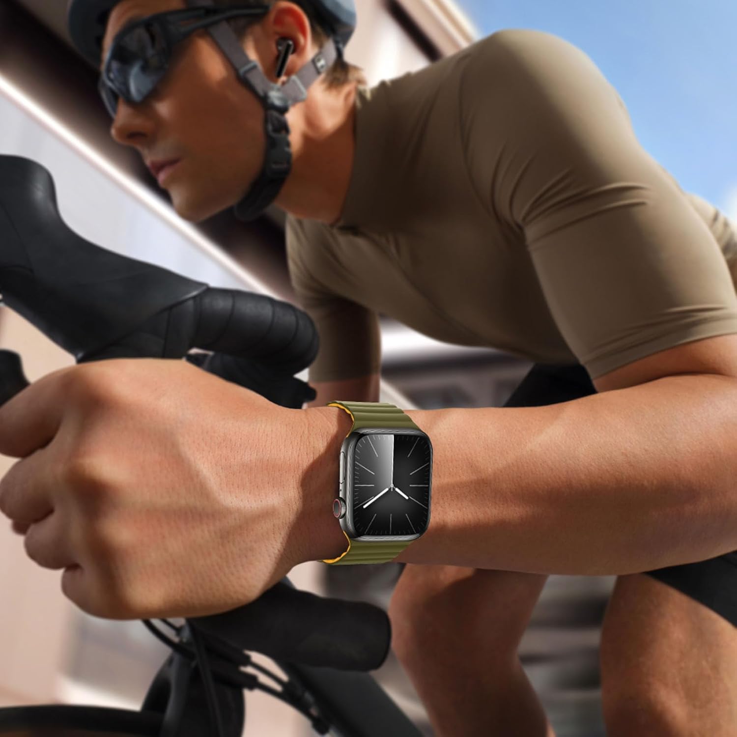 HITZEE Compatible with Apple Watch Band 49/46/45/44/42/41/40/38mm, Soft Silicone Magnetic Bands Strap Compatible for iWatch Ultra 3/2/1 SE3/2/1 Series 11 10 9 8 7-1 (38/40/41/42, Sunshine) - Image 7