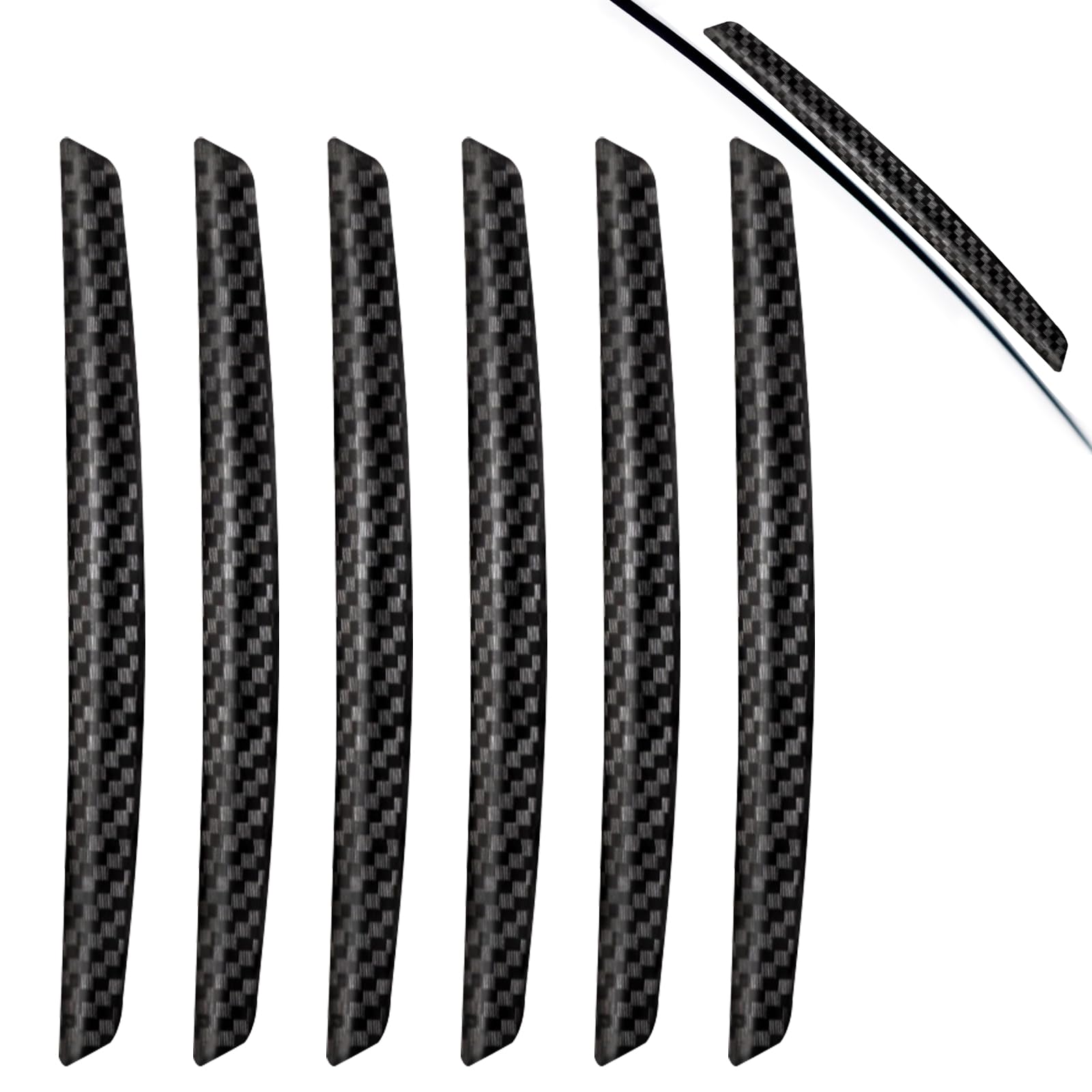 6 Pezzi Paracolpi Portiere Auto Proteggi Portiere, Fibra - Foto 7