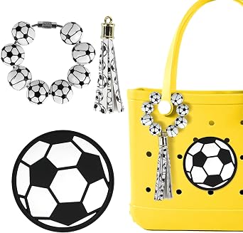 2Pcs Sports Charms for Bogg Bag, Baseball Softball Soccer Basketball Charm for Beach Bag