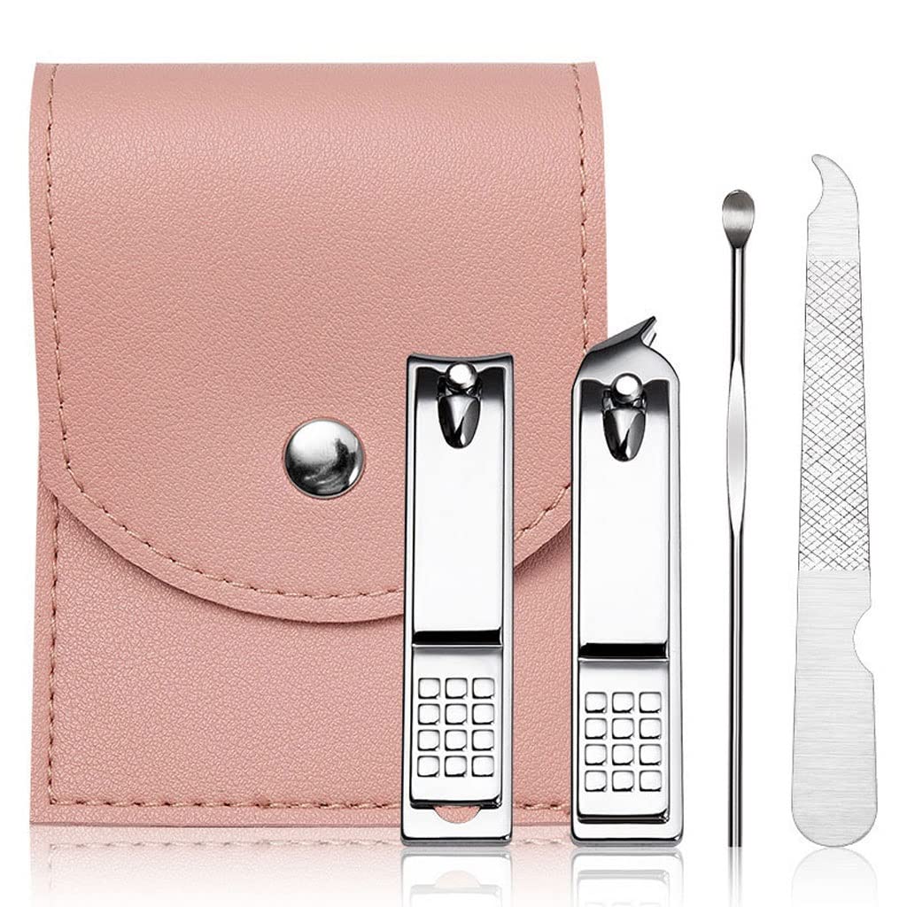 4pcs Manicure Nail Clippers Cutter Pedicure Travel Kit DropStainless Steel(D)