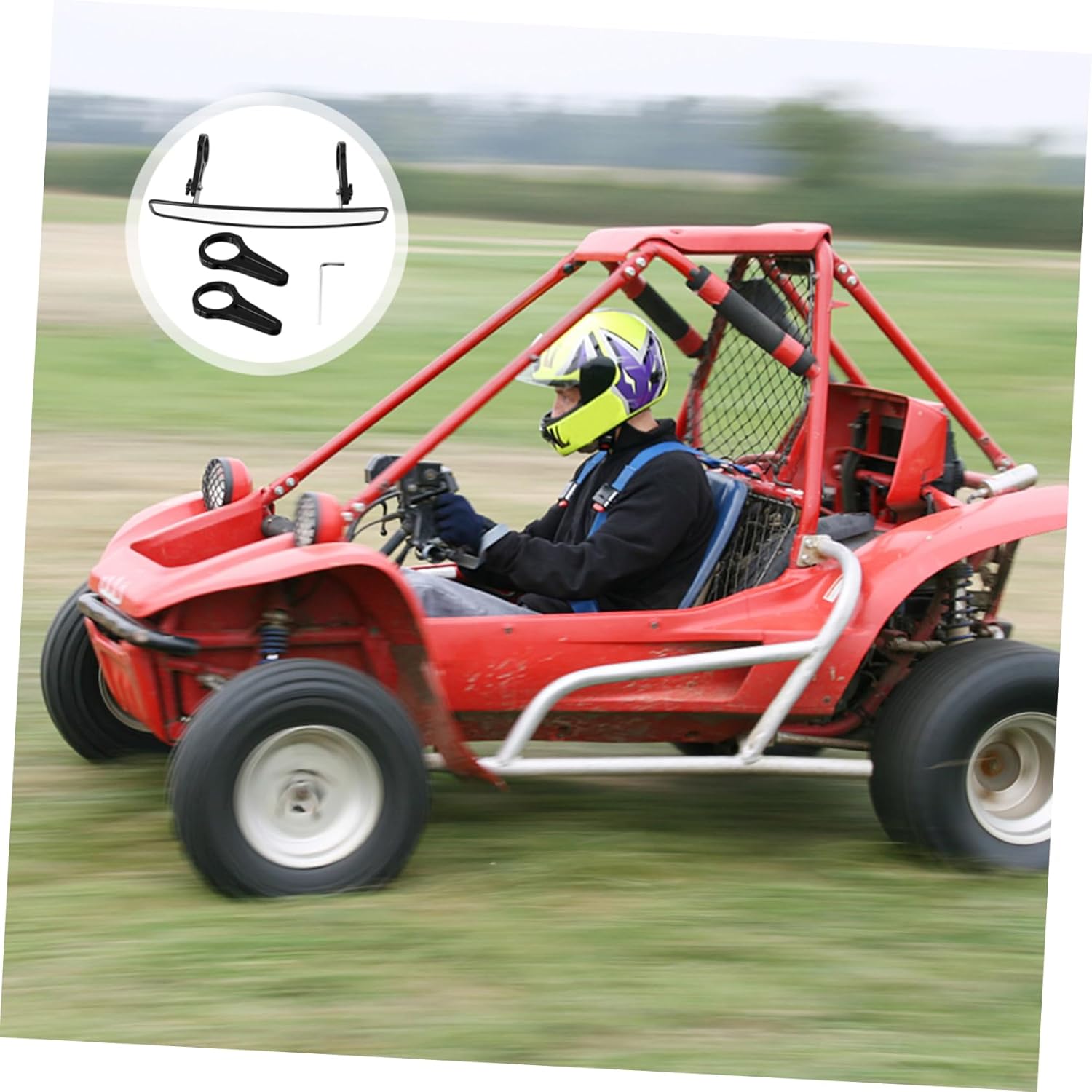 Car Interior Mirror Wide Angle Reversing Mirror for Utv Atv Shatterproof Easy Installation for Parking and Maneuvering