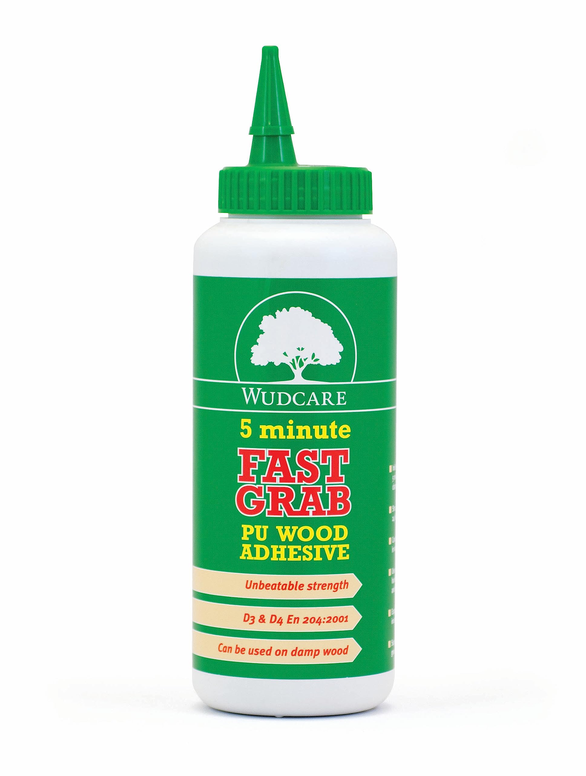 PU Wood Adhesive Wood Glue Wudcare 5 Minute Fast Grab Adhesive 1 Kg x Case of 6