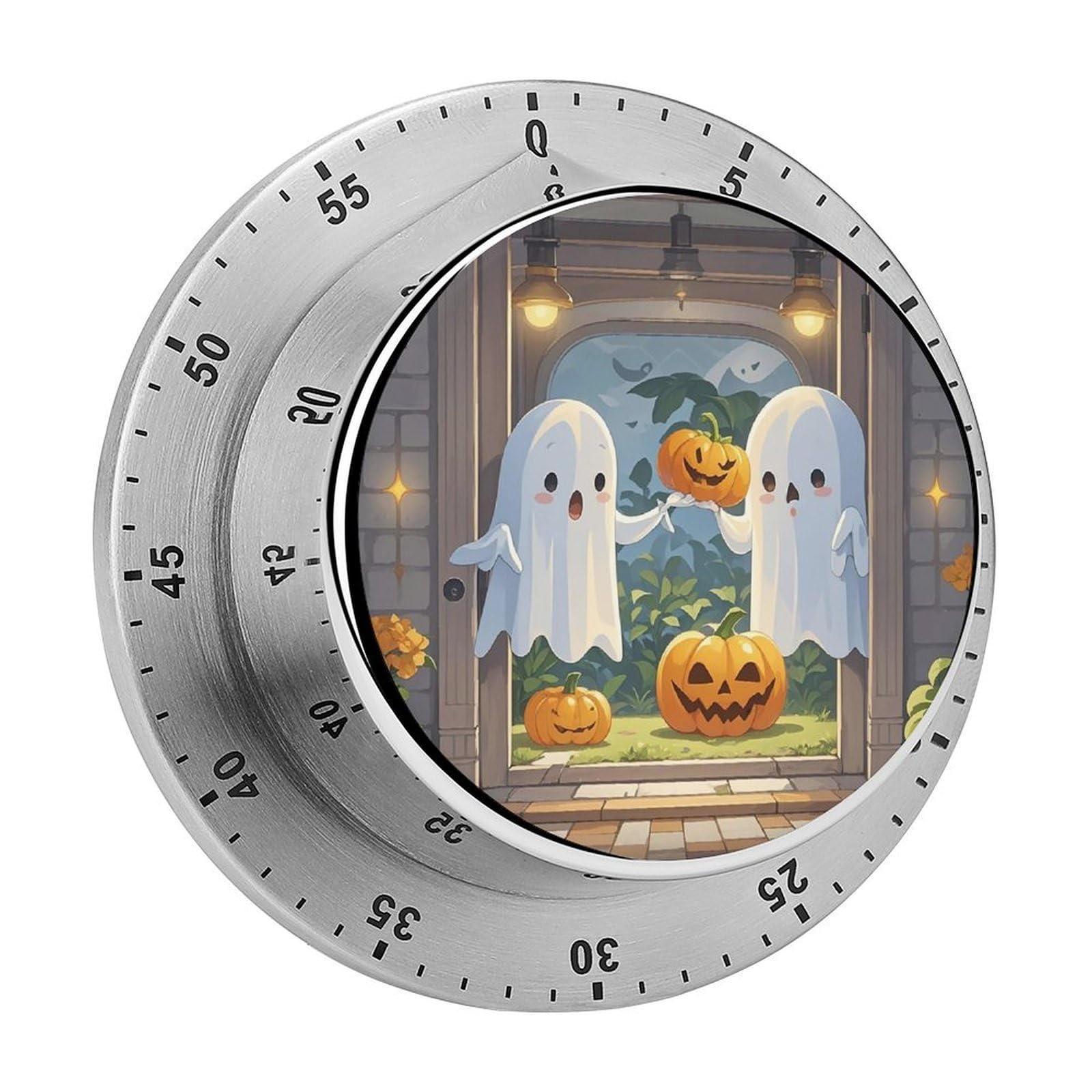 Cute Ghost Printed Waterproof Christmas Timer with Loud Alarm Outdoor Timer for Cooking Exercise Baking