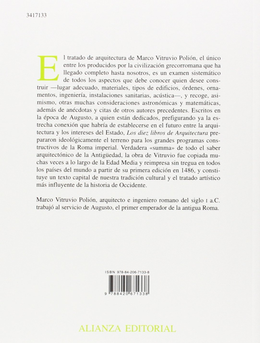 Los diez libros de arquitectura (Alianza forma (AF))