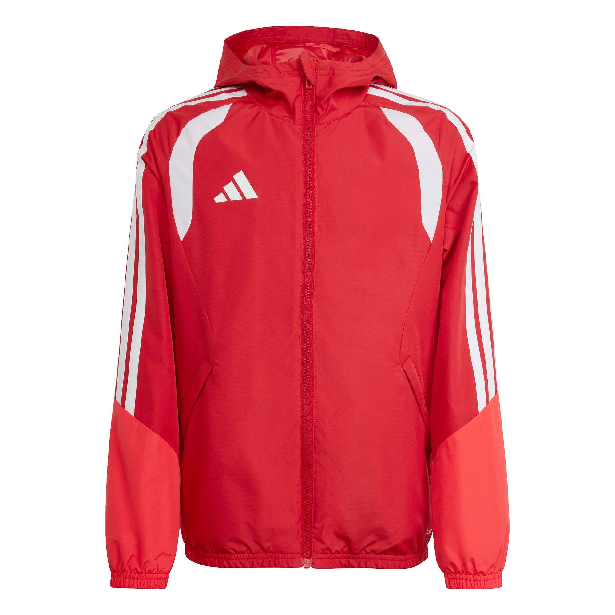 adidas Unisex Kids Tiro 26 Competition Kids All Weather Coat, team power red 2/semi lucid red/white, 9-10 Years