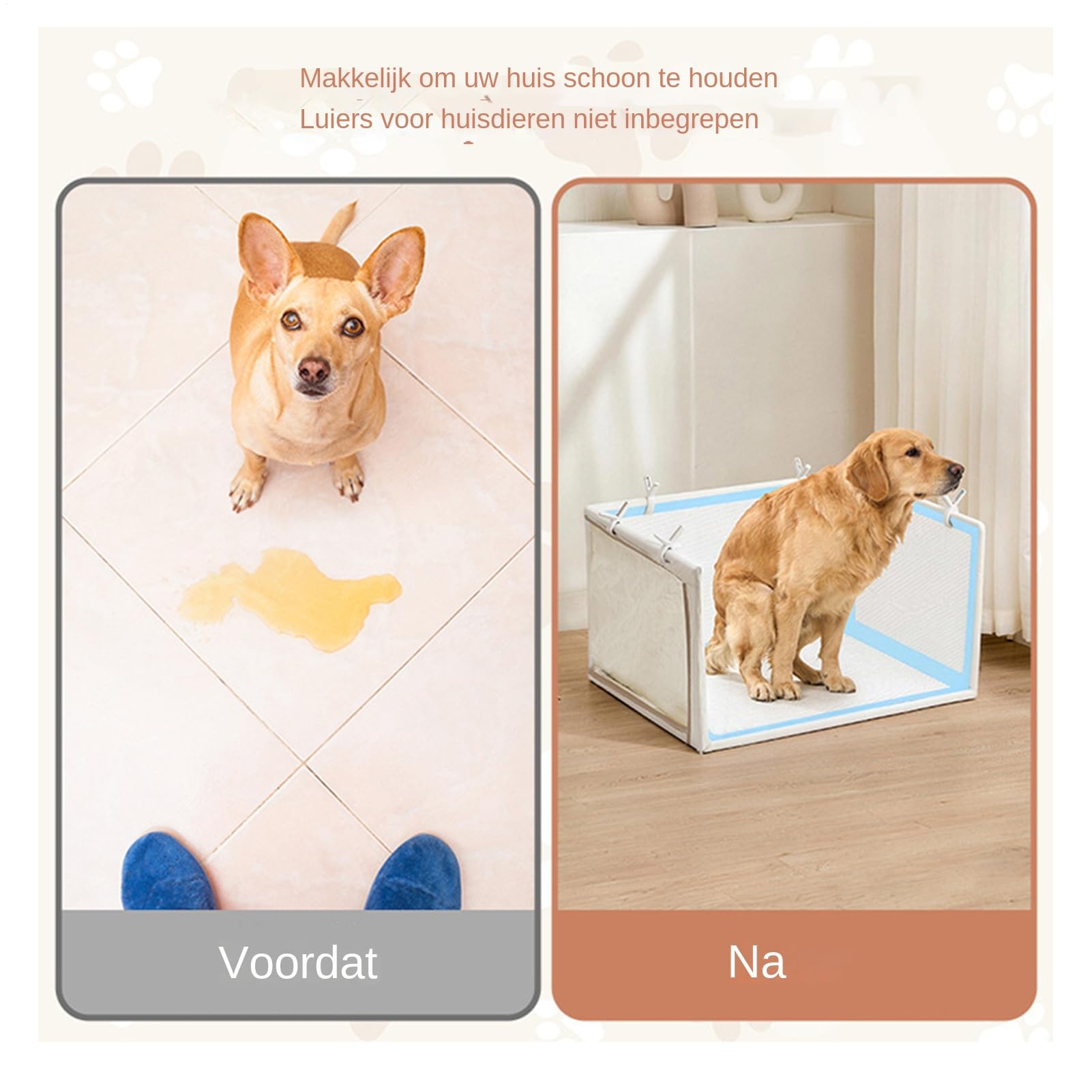 Soporte De Empapadores Para Perros Orinal Impermeable con Bordes Altos | De Plegable Antiderrames Con 6 Sujeciones Para Alfombras De Entrenamiento En Hogar, Balcón O Viajes