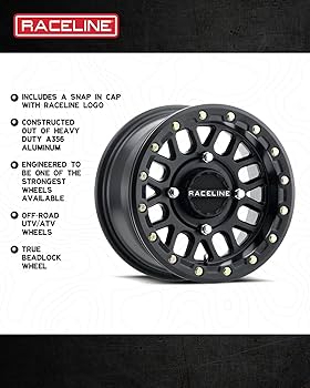Amazon.com: Raceline Wheels A93B PODIUM UTV/ATV Wheel Black 14x7