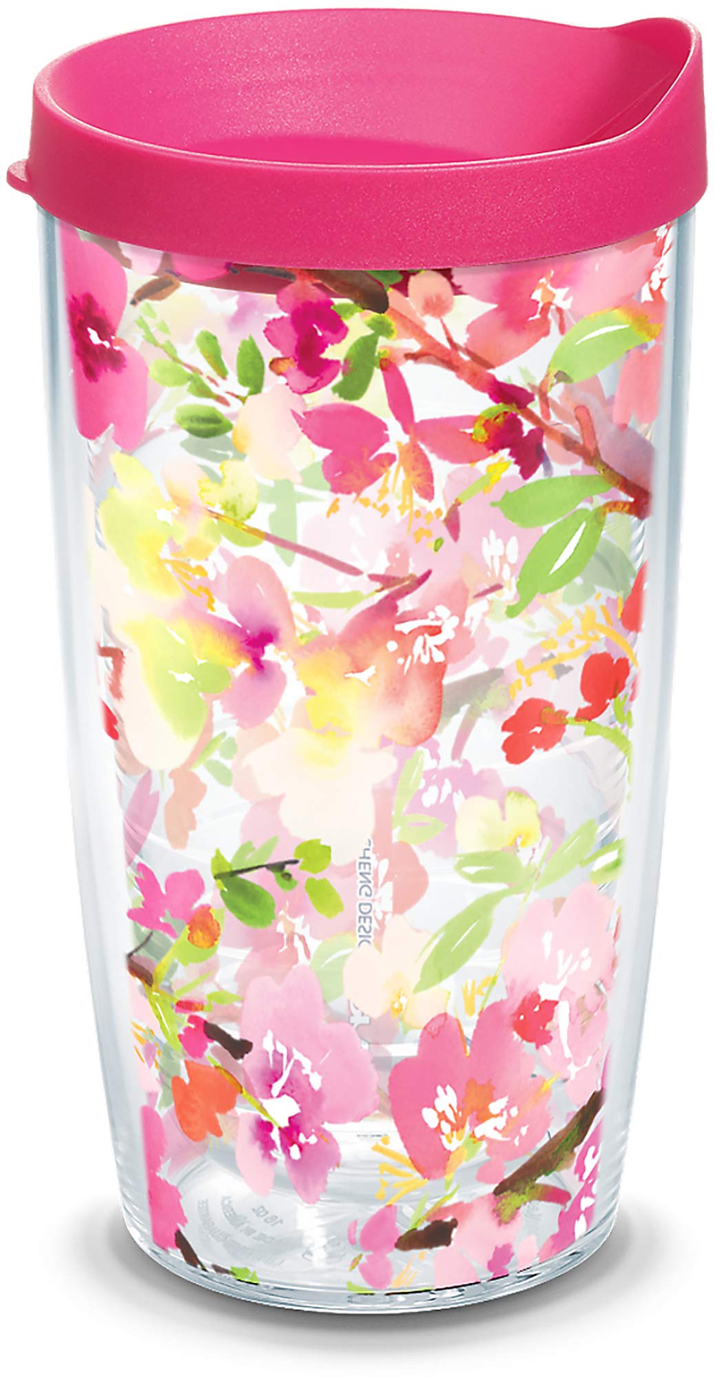 Yao Cheng - Sakura Floral Made in USA Double Walled Insulated Tumbler Travel Cup Keeps Dr…