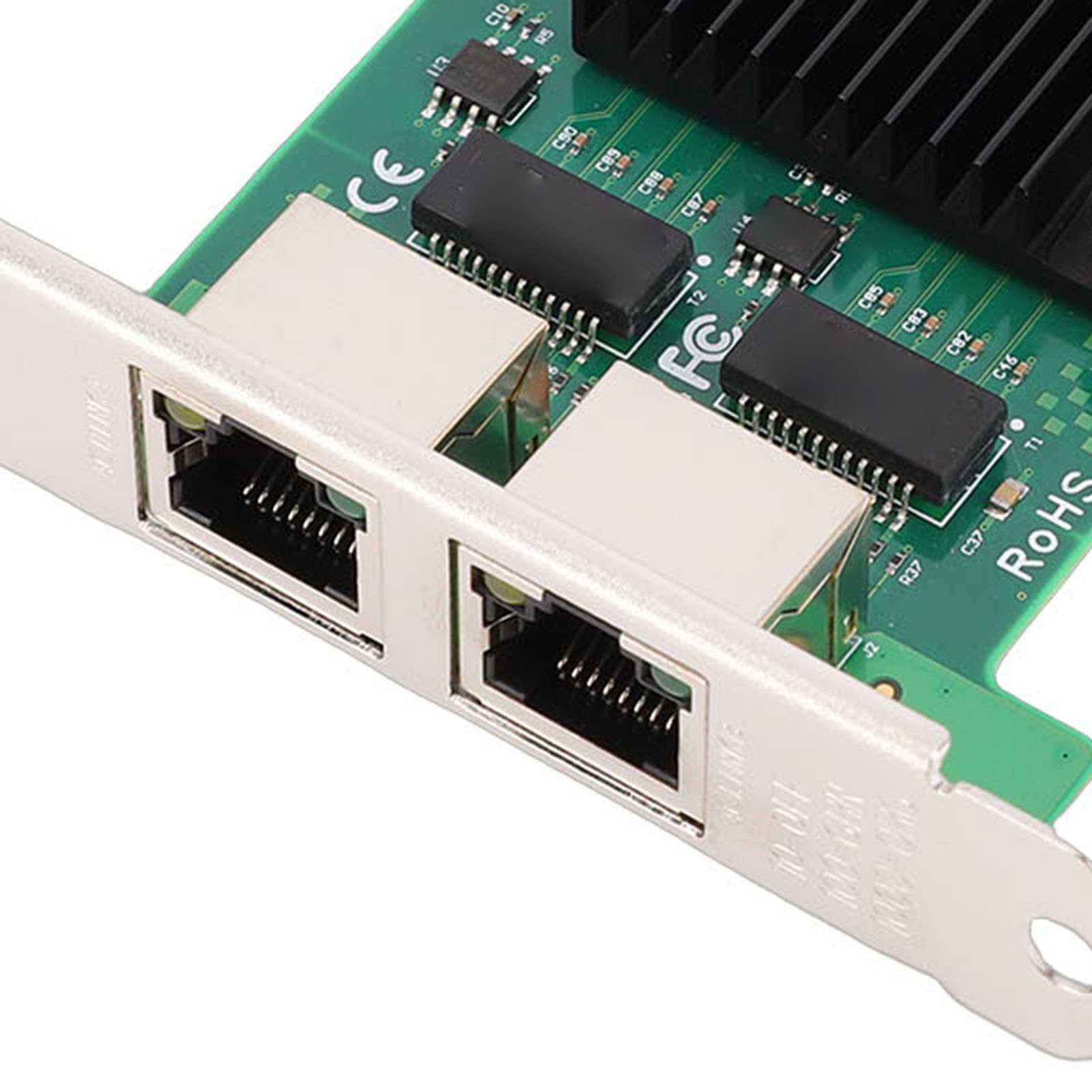 Karta Sieciowa Gigabit Ethernet PCI Express X1, Dwuportowy RJ45 z Chipsetem 82574L, Adapter 10/100/1000Mbps Zapewniający stabilną wydajność, Obsługuje Ramki Jumbo PXE DPDK ISCSI dla Komputerów