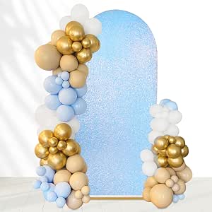 Glitter Tear Blue Marbling Arch Backdrop Kit For Party