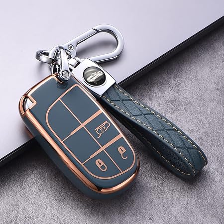 GUSCIO CHIAVE COVER TELECOMANDO PER FIAT 500 X JEEP RENEGADE COMPASS KEYLESS 3T