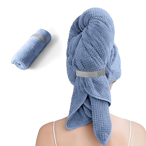 Large Microfiber Hair Towel for Women,Super Soft Anti Frizz &
