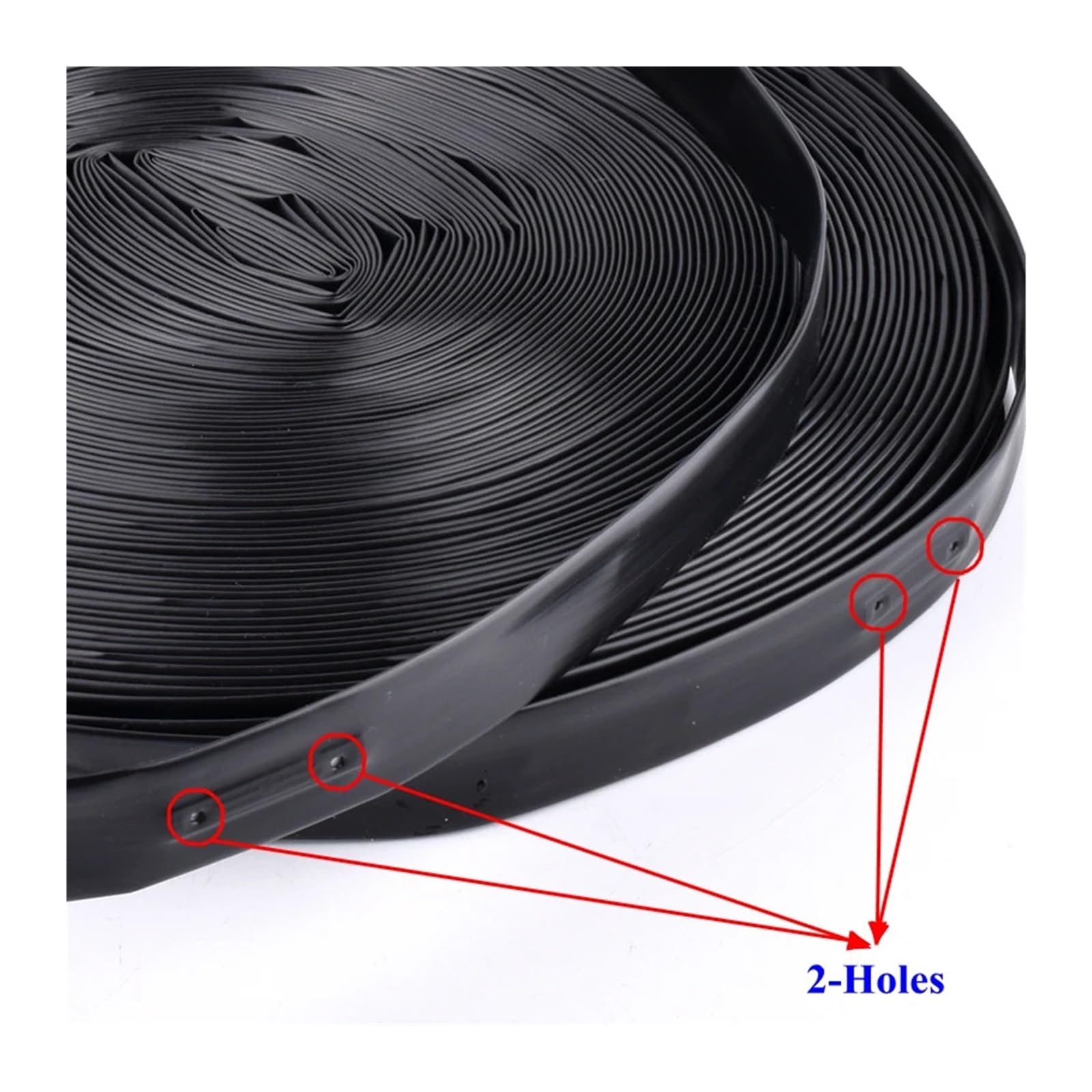 Cinta de goteo de PE, Cinta de riego por goteo 16 mm, juego 20 m, 2 orificios, negro, azul, 0,2-0,4, 10-50 cm(Set J,THICK0.2MM-HOLE PITCH30CM)