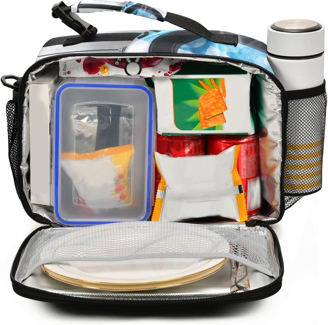 Jersey 10 Lunch Bag for Women Men Soccer World Cup Insulated Cooler Tote Bag with Adjustable Shoulder Strap Large Capacity Reusable Leakproof Picnic Lunch Box Outdoor for Adult Office
