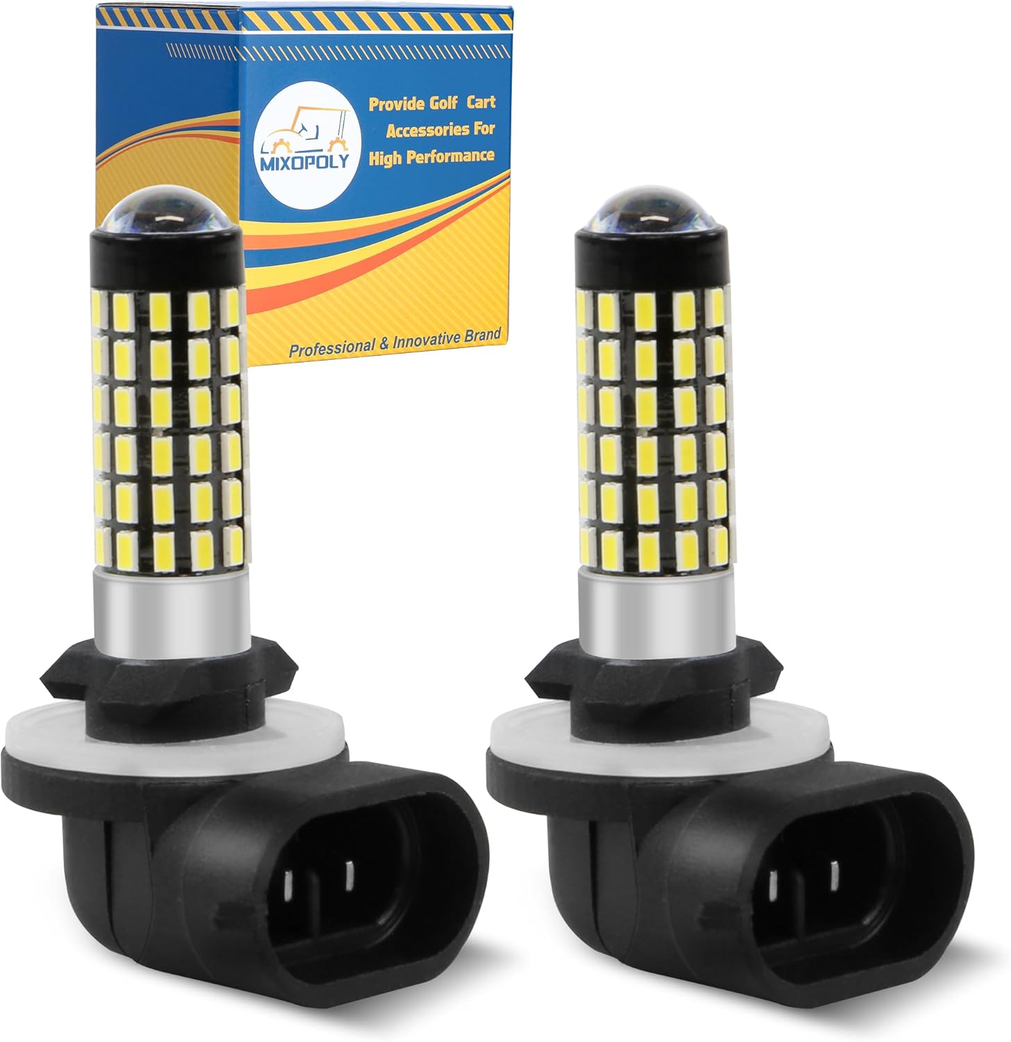 881 Golf Cart Headlight Bulb for EZGO, Club Car DS/Precedent, 12V Head Light Bulbs Replacement, Super Bright Fog Light Bulbs, Replace OEM 1019881-01, 740047-G01