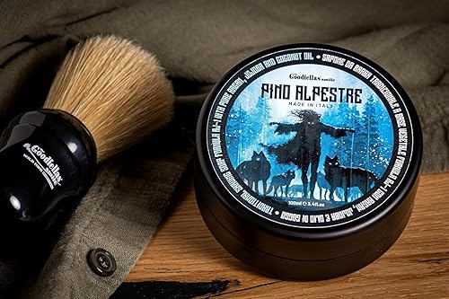 Miniatura 5 de The Goodfellas' Smile, Jabón de afeitar italiano de lujo, formulado para su uso con un cepillo de afeitar, fabricado en Italia (Pino Alpestre)