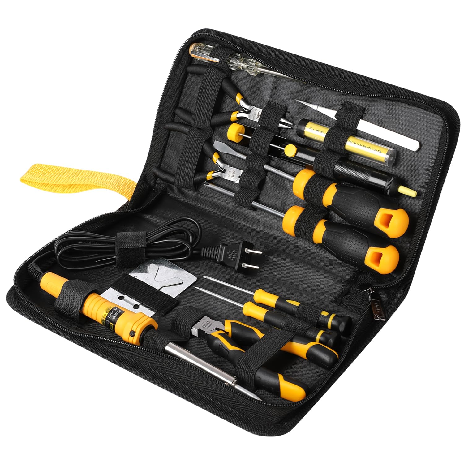 Deli DL-C1013E 13 Pcs Electricians Tools Set Long Nose & Diagonal Cutting Pliers Wire Stripper Slotted Screwdriver Phillips Screwdriver Test pencil Tool Kit (B0D94BP6JB) Amazon Price History, Amazon Price Tracker